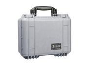 Pelican 1450 Medium Watertight Hard Case with Padded Dividers Silver