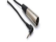 Hosa Technology Microphone Cable Right angle 3.5 mm TS to XLR3M 5 ft