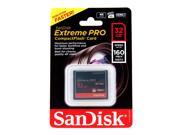 SanDisk 32GB Extreme Pro CompactFlash Memory Card 160MB s