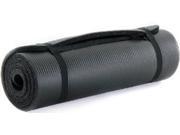 ProSource High Density 71 Exercise Yoga Mat with Carrying Straps Black