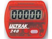 Ultrak 240 Electronic Step Counter Pedometer Red