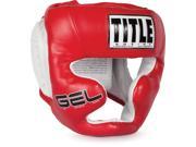 Title Gel World Full Face Training Headgear Red Regular