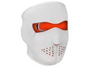 Zan Headgear Neoprene Full Mask White Reversible to Hi Vis Orange