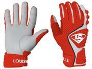 Louisville Slugger Youth Advanced Design Batting Gloves Large Scarlet