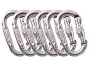 Omega Pacific Standard Oval Screw Lok Carabiner 6 Pack