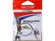 Eagle Claw 5 Wire Micro Leaders with Crane Swivel 3 Pack 18 lb Test