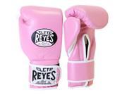 Cleto Reyes Hook and Loop Leather Training Boxing Gloves 16 oz. Pink