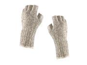Fox River Mid Weight Ragg Fingerless Gloves Medium Brown Tweed