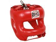 Cleto Reyes Redesigned Leather Boxing Headgear with Nylon Face Bar Red