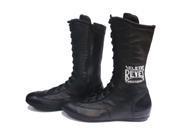 Cleto Reyes Leather Lace Up High Top Boxing Shoes Size 12 Black