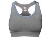 Bad Girl Racerback Sports Bra XS Charcoal Marl Blue Marl