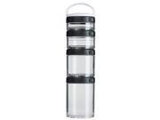 Blender Bottle GoStak Starter 4Pak Twist n Lock Storage Jars Black
