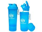 SmartShake Slim 17 oz. Shaker Bottle Neon Blue
