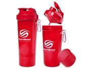 SmartShake Slim 17 oz. Shaker Bottle Red