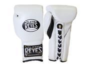 Cleto Reyes Traditional Lace Up Training Boxing Gloves 18 oz White