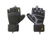 GoFit ProTrainer Wrist Wrap Weightlifting Gloves Large Black
