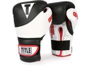 Title Boxing Gel Suspense Training Gloves 18 oz Black White