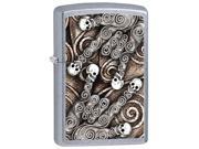 Zippo Rocker Skull Scroll Hands Street Chrome Pocket Lighter