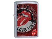 Zippo Rolling Stones Logo Street Chrome Pocket Lighter