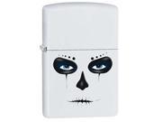 Zippo Day of the Dead Skull Mask White Matte Pocket Lighter