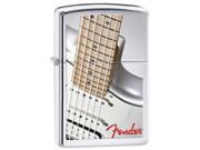 Zippo Fender White Guitar High Polished Chrome Pocket Lighter