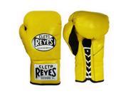 Cleto Reyes Official Lace Up Competition Boxing Gloves 10 oz. Yellow
