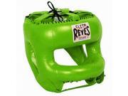 Cleto Reyes Redesigned Leather Boxing Headgear with Nylon Face Bar Citrus Green