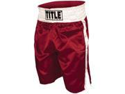Title Professional Boxing Trunks Small Red White