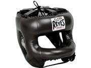 Cleto Reyes Redesigned Leather Boxing Headgear with Nylon Face Bar Black