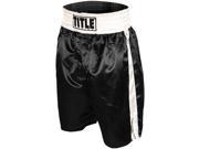 Title Professional Boxing Trunks Small Black White