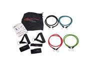 ProSource Set of 4 Premium Stackable Latex Exercise Resistance Bands with Manual