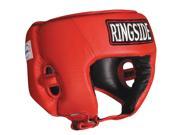 Ringside Competition Boxing Headgear Without Cheeks Large Red