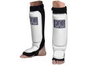 Top Contender Fight Sports MMA Grappling Shin Guards Large White
