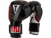 Title Boxing Classic C Charged Hook Loop Boxing Gloves 12 oz. Black White