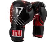 Title Boxing Classic C Charged Hook and Loop Boxing Gloves 14 oz. Black Red