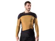 Fusion Fight Gear Star Trek TNG Long Sleeve Rashguard Large Gold