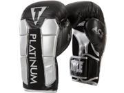 Title Boxing Platinum Pinnacle ACS Hook Loop Bag Gloves 14 oz Black Silver