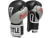 Title Boxing Infused Foam Anarchy Hook and Loop Bag Gloves 14 oz. Black Gray