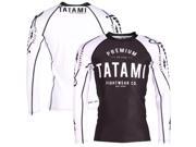 Tatami Fightwear Premium Jiu Jitsu Long Sleeve Rashguard Small Black White