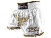 Hayabusa Garuda Muay Thai Fight Shorts XL White Gold