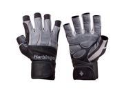 Harbinger 1310 BioForm Wristwrap Weight Lifting Gloves Medium Black Gray