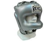 Cleto Reyes Traditional Leather Boxing Headgear with Nylon Face Bar Titanium