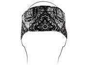 Zan Headgear Cotton Headband Black Paisley