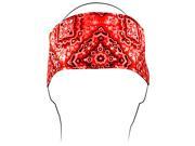 Zan Headgear Cotton Headband Red Paisley