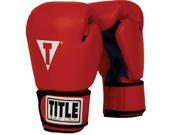 Title Leather Aerobic Boxing Gloves Large Red
