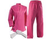 Century 6 oz. Lightweight Student Uniform with Elastic Pants 7 Pink