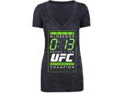 UFC Women s McGregor 13 Seconds Round 1 TKO T Shirt XL Burnout Black