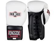 Ringside IMF Tech Sparring Lace Up Boxing Gloves 16 oz White
