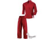 Century Kid s 7 oz. Middleweight Student Uniform with Elastic Pant 00 Red