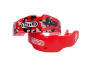 Battle Sports Science Adult Camo Mouthguard 2 Pack with Straps Red Camo